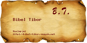Bibel Tibor névjegykártya