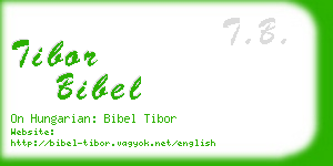 tibor bibel business card